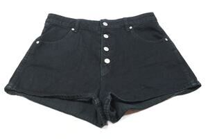 ROLLA'S Dusters High Rise Denim Shorts Womens 29 Black Slim Fit Button-Fly